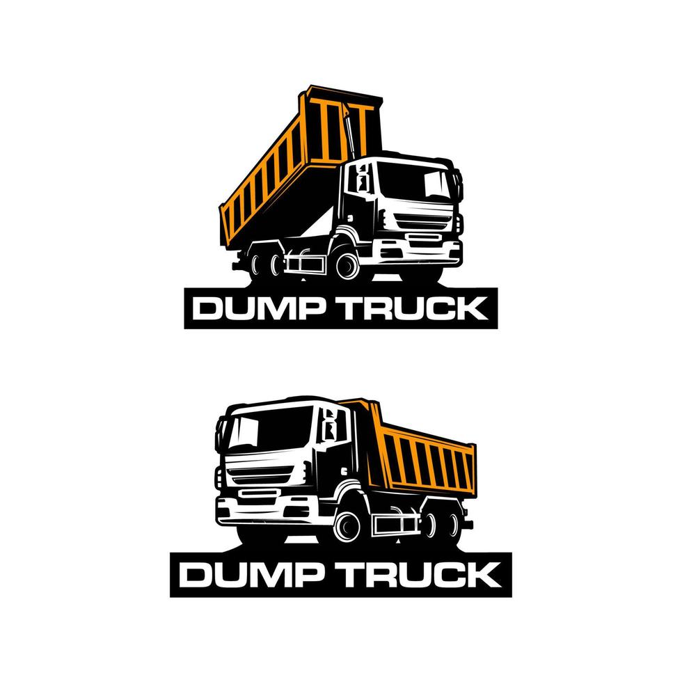 dump truck logo vector