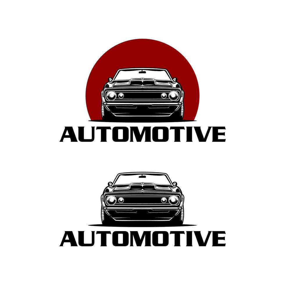 elegant car logo vector