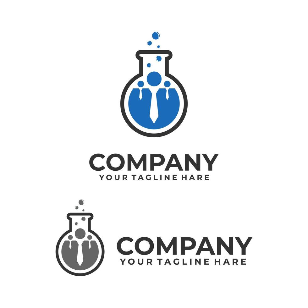 laboratory teamwork logo suitable for logos and stickers vector