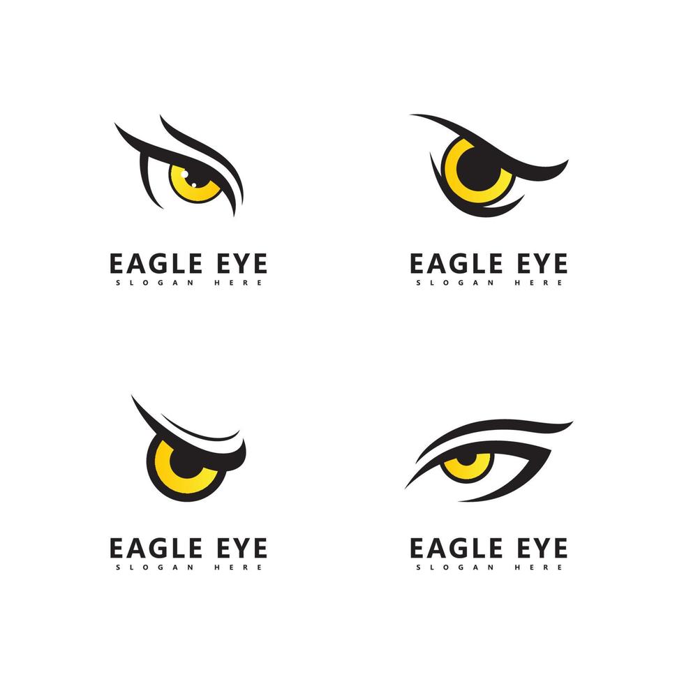 águila depredador ojo halcón pájaro logo logotipos negocio vector