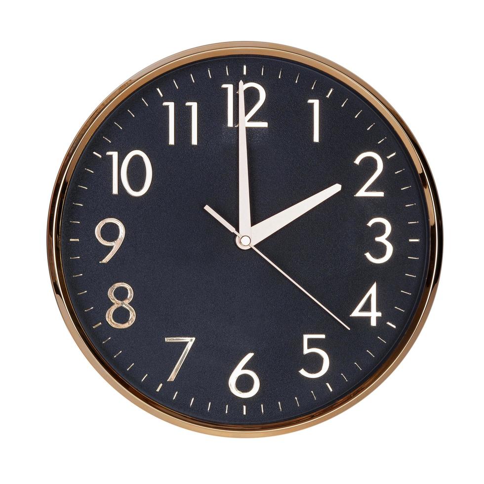 Two o'clock on a round clock photo