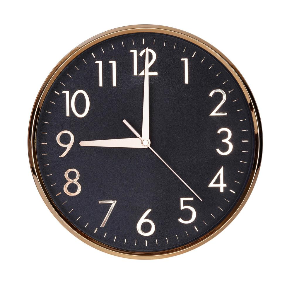 Noon on the dial of the round clock photo