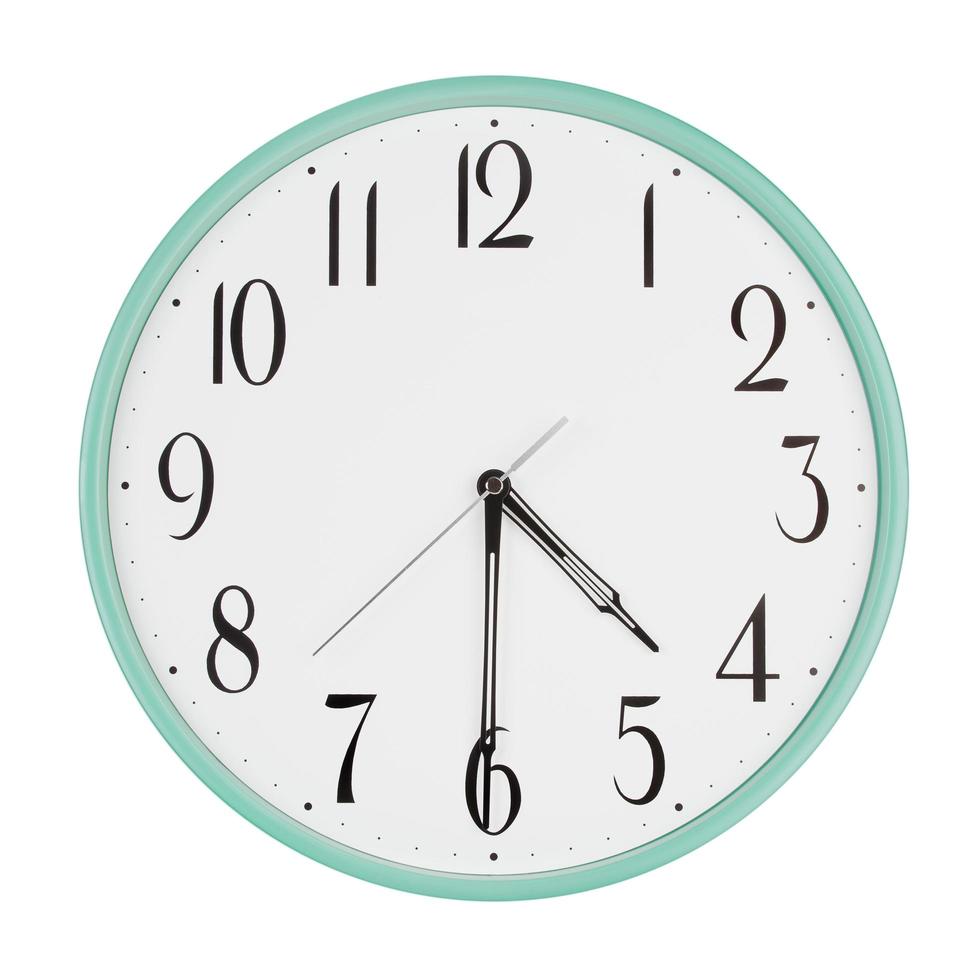 Half past four on the round clock 3586785 Stock Photo at Vecteezy