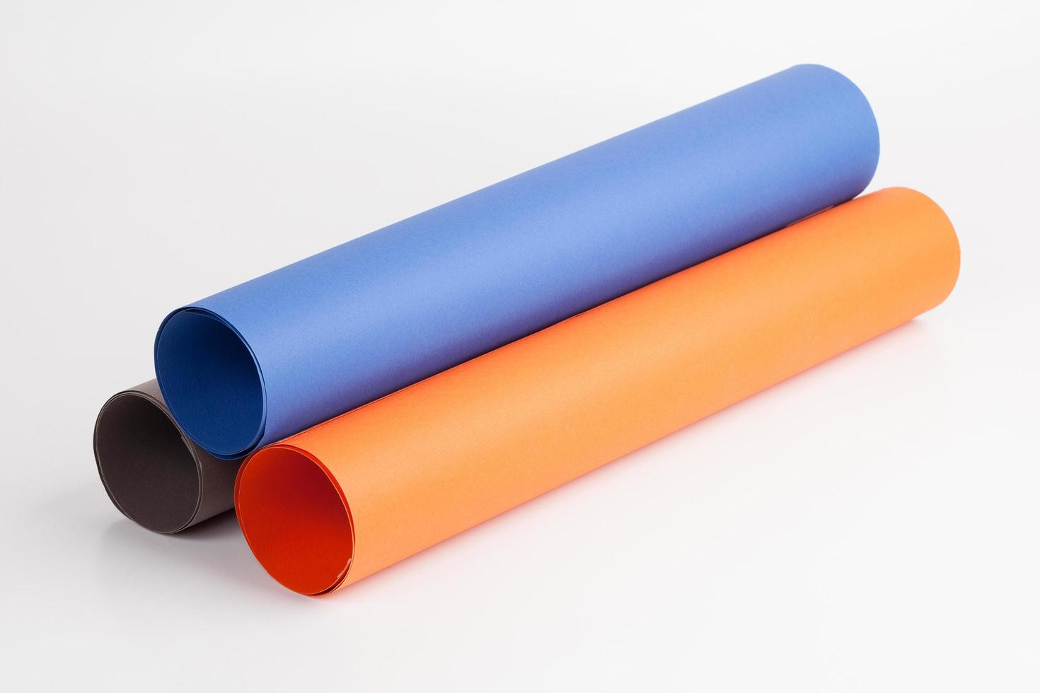 Three different color paper roll photo