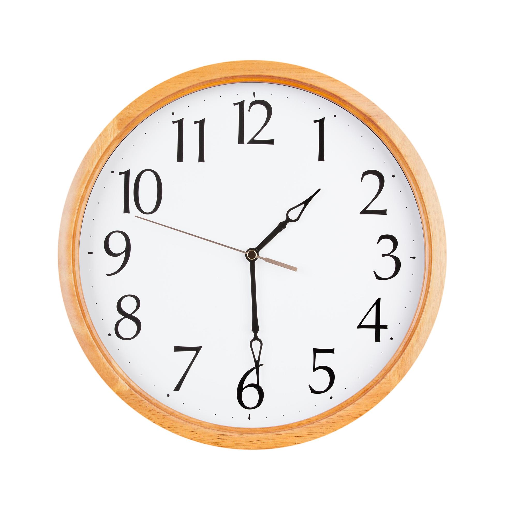 Round clock shows half past three 3586869 Stock Photo at Vecteezy