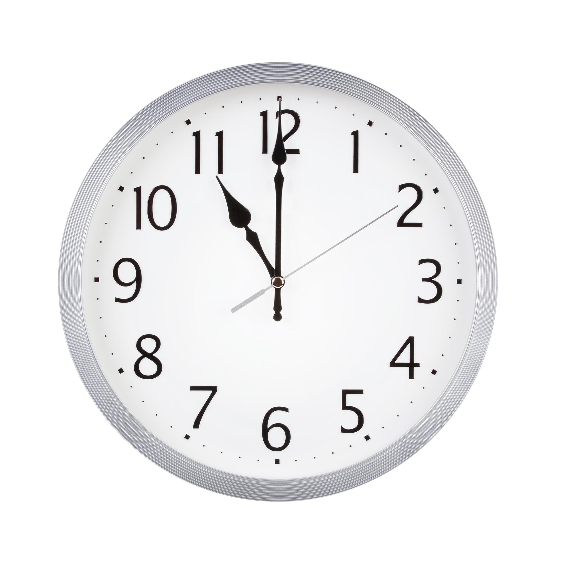 Eleven o'clock on a round clock 3586904 Stock Photo at Vecteezy