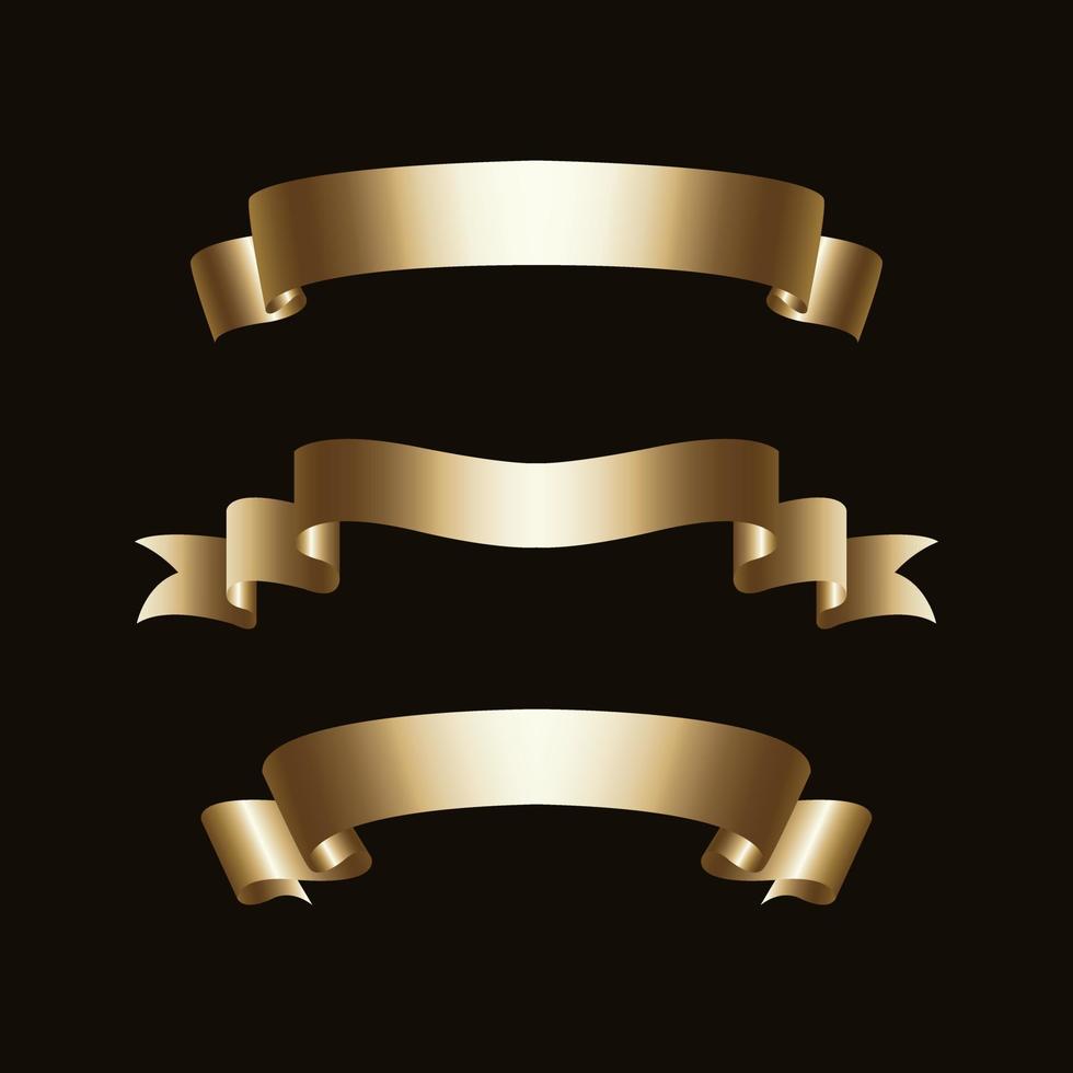 Luxury vip labels and golden badge objects vector