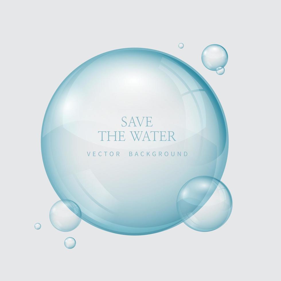 transparent water droplets , water drop object. vector