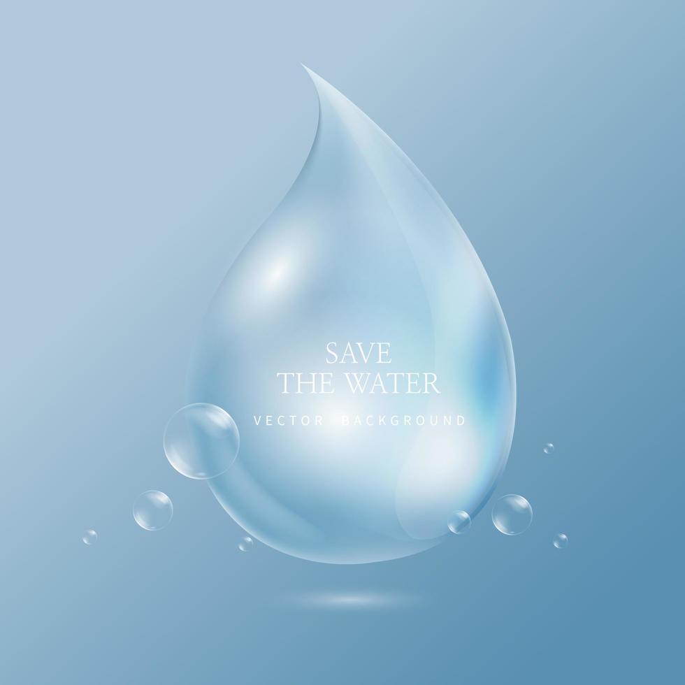 transparent water droplets , water drop object. vector