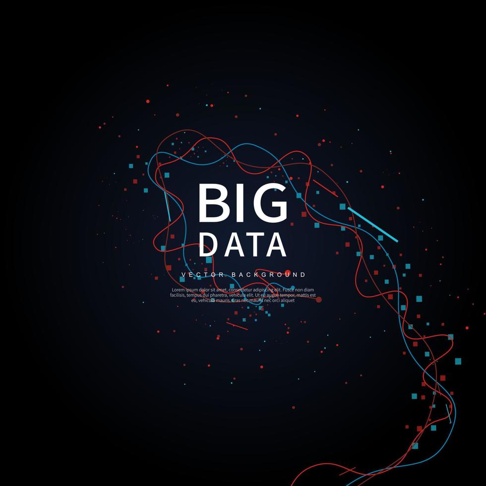 Big data of future technologies, computer generated abstract background vector