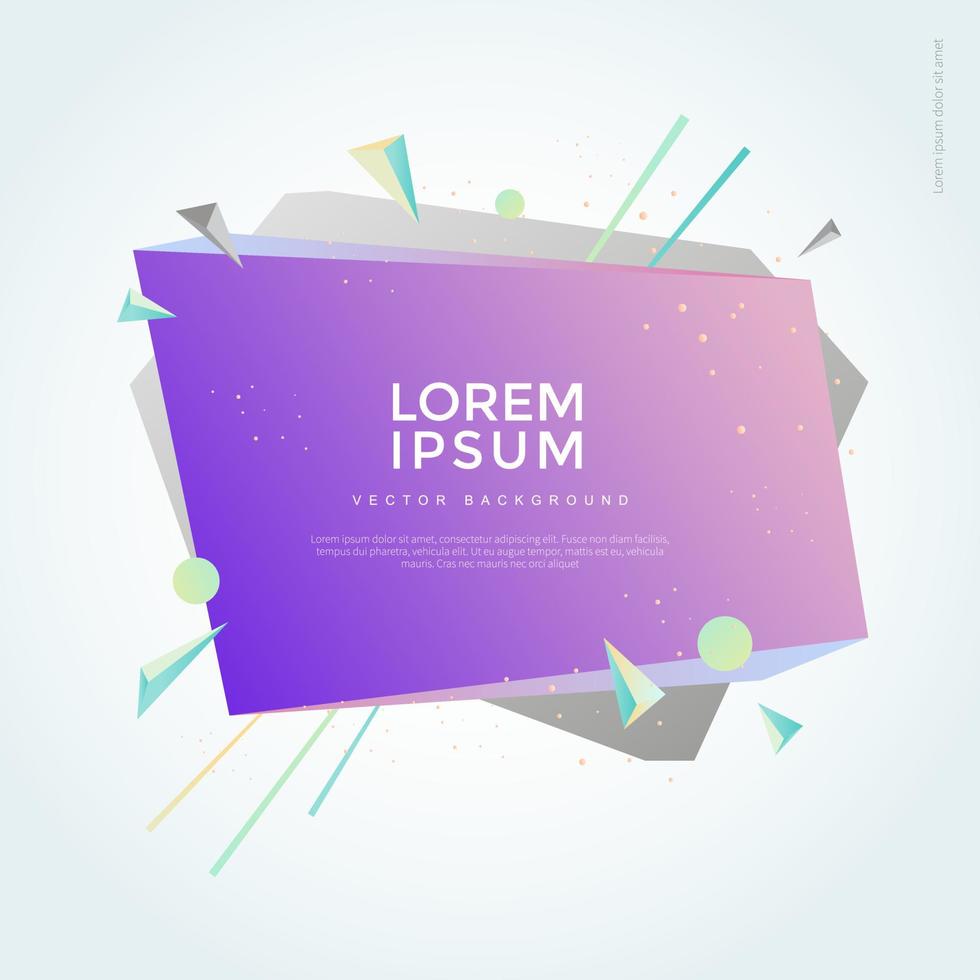 Colorful polygon banner template vector