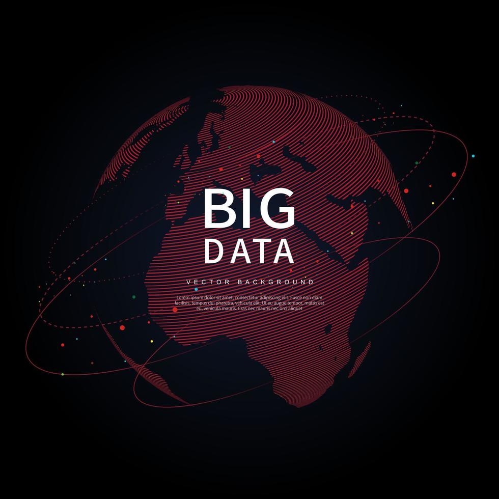 Big data of future technologies, computer generated abstract background vector