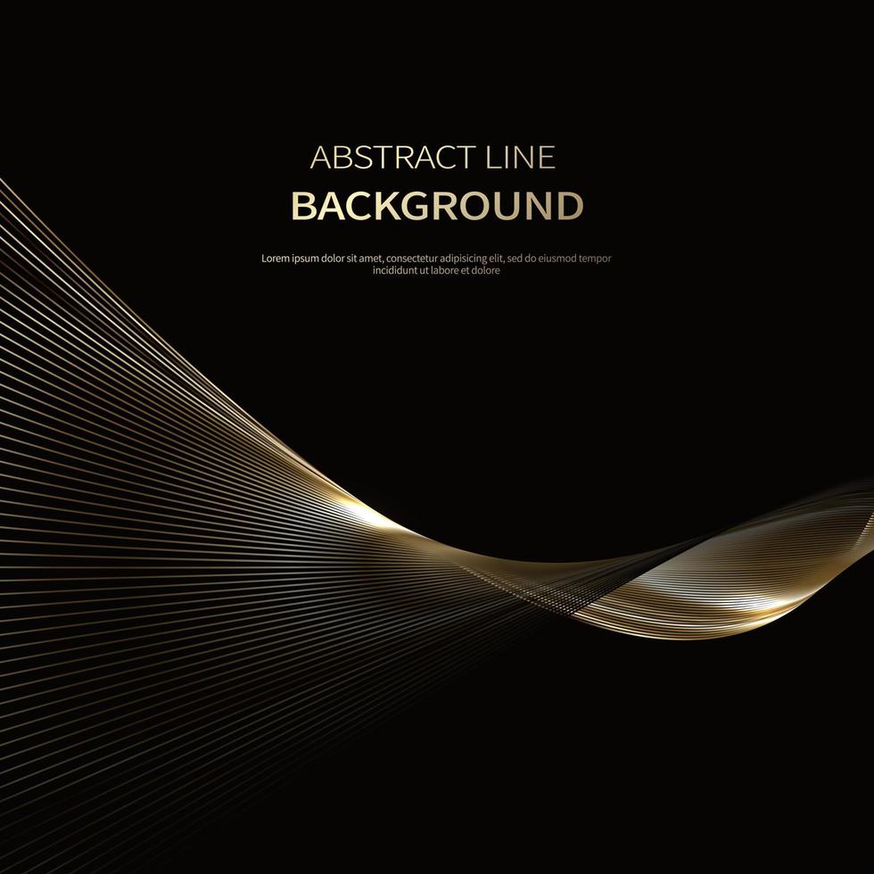 Abstract background of luxury gold lines, brochure,poster background vector