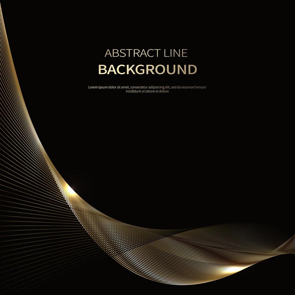 Abstract background of luxury gold lines, brochure,poster background vector