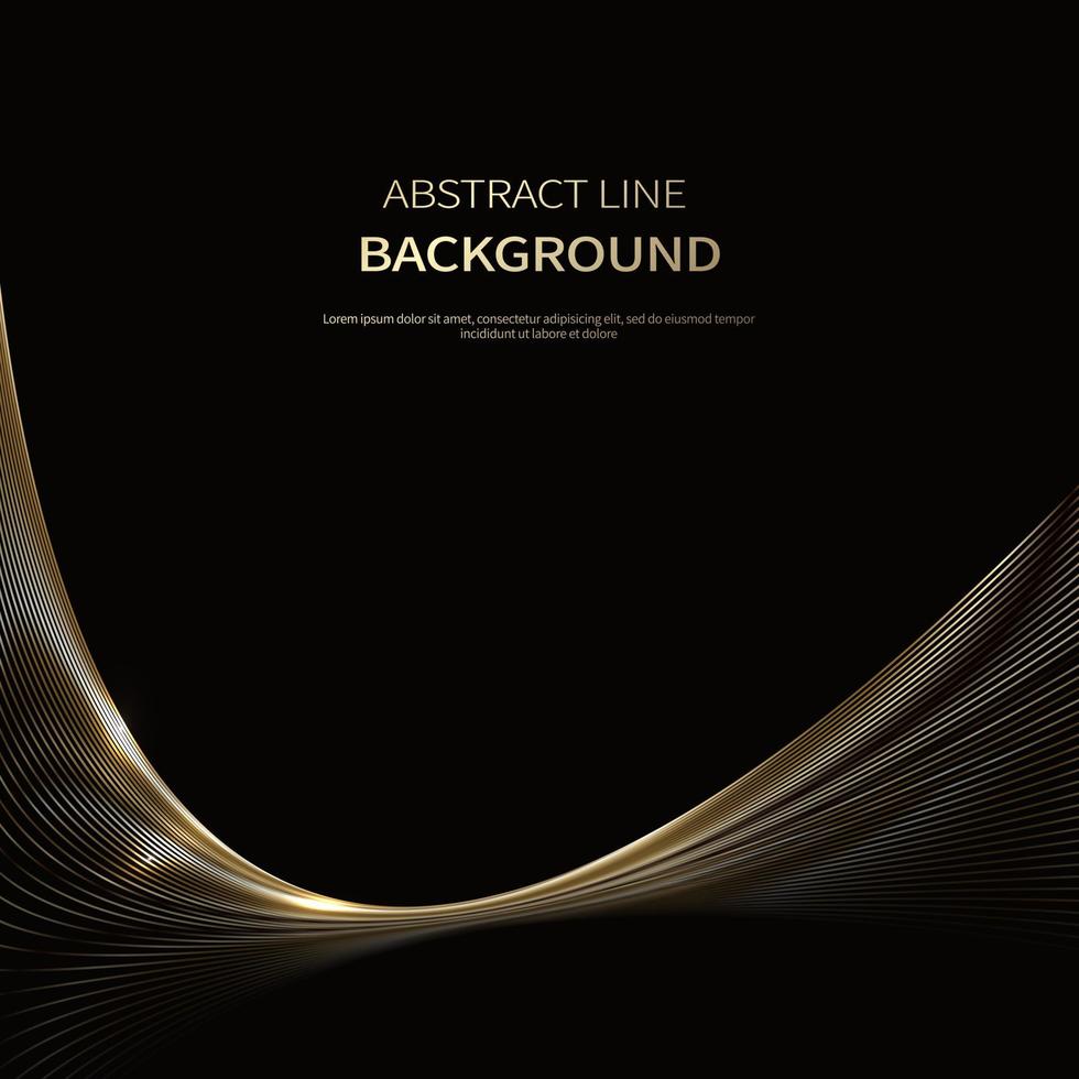 Abstract background of luxury gold lines, brochure,poster background vector