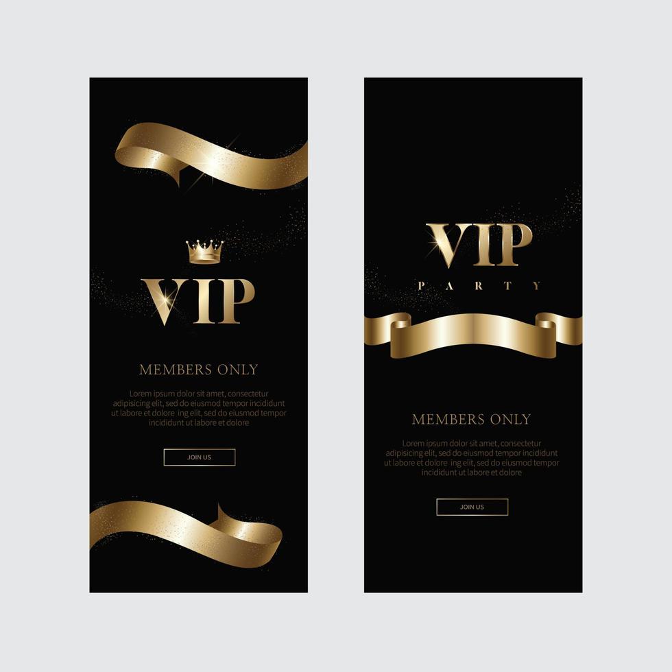 Luxury vip invitations and coupon backgrounds vector