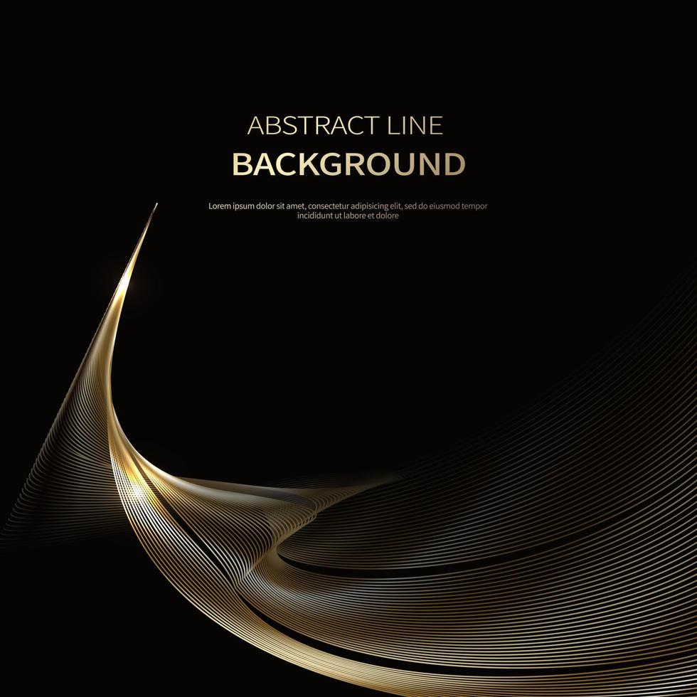 Abstract background of luxury gold lines, brochure,poster background vector