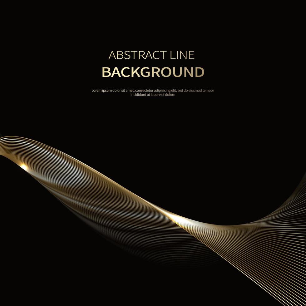 Abstract background of luxury gold lines, brochure,poster background vector