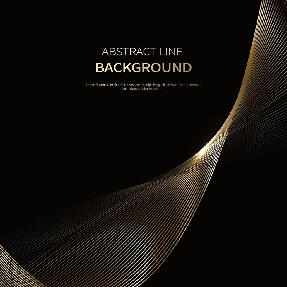Abstract background of luxury gold lines, brochure,poster background vector