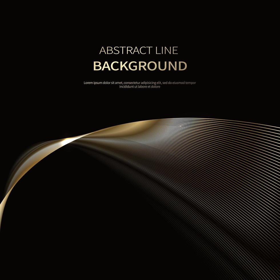 Abstract background of luxury gold lines, brochure,poster background vector