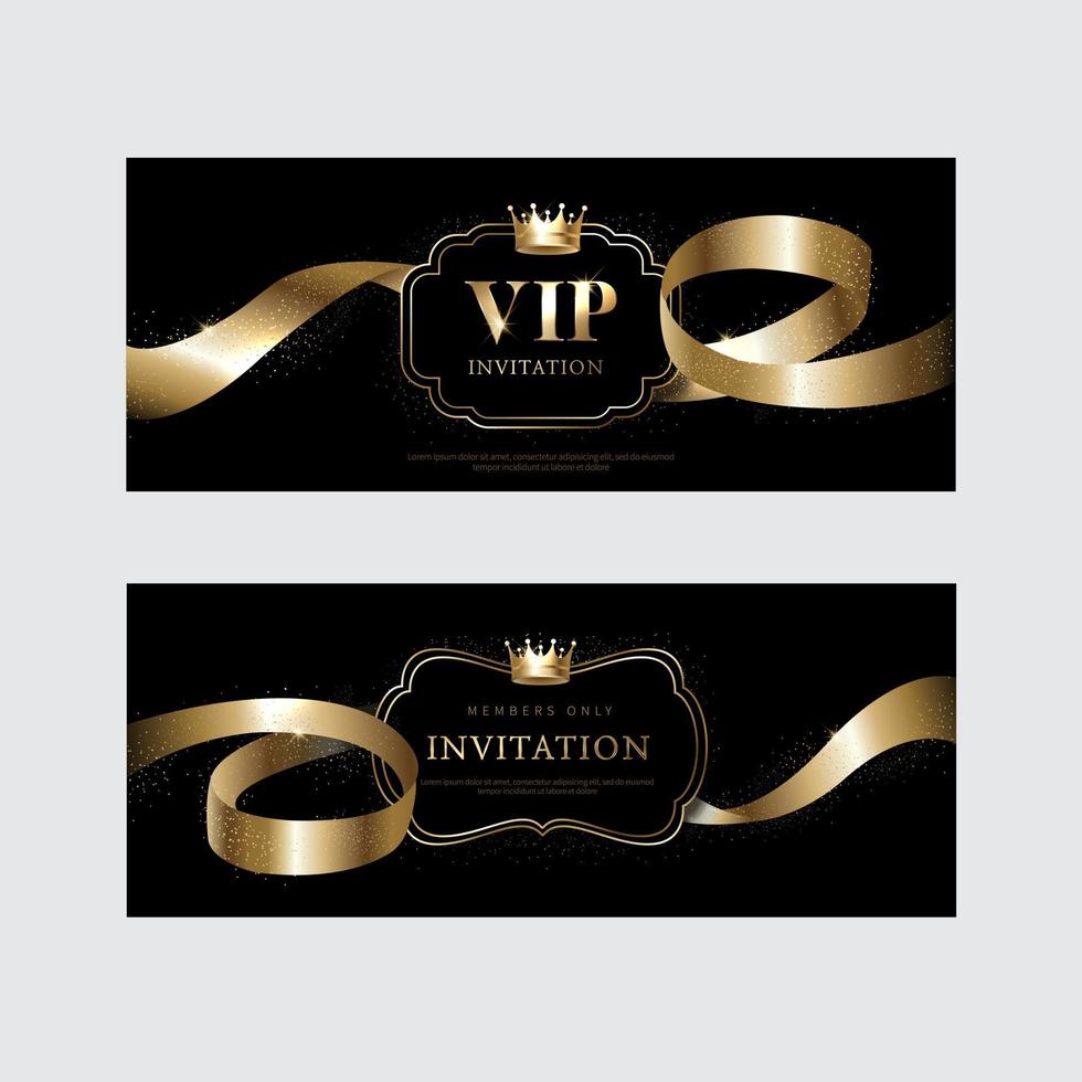 Luxury vip invitations and coupon backgrounds vector