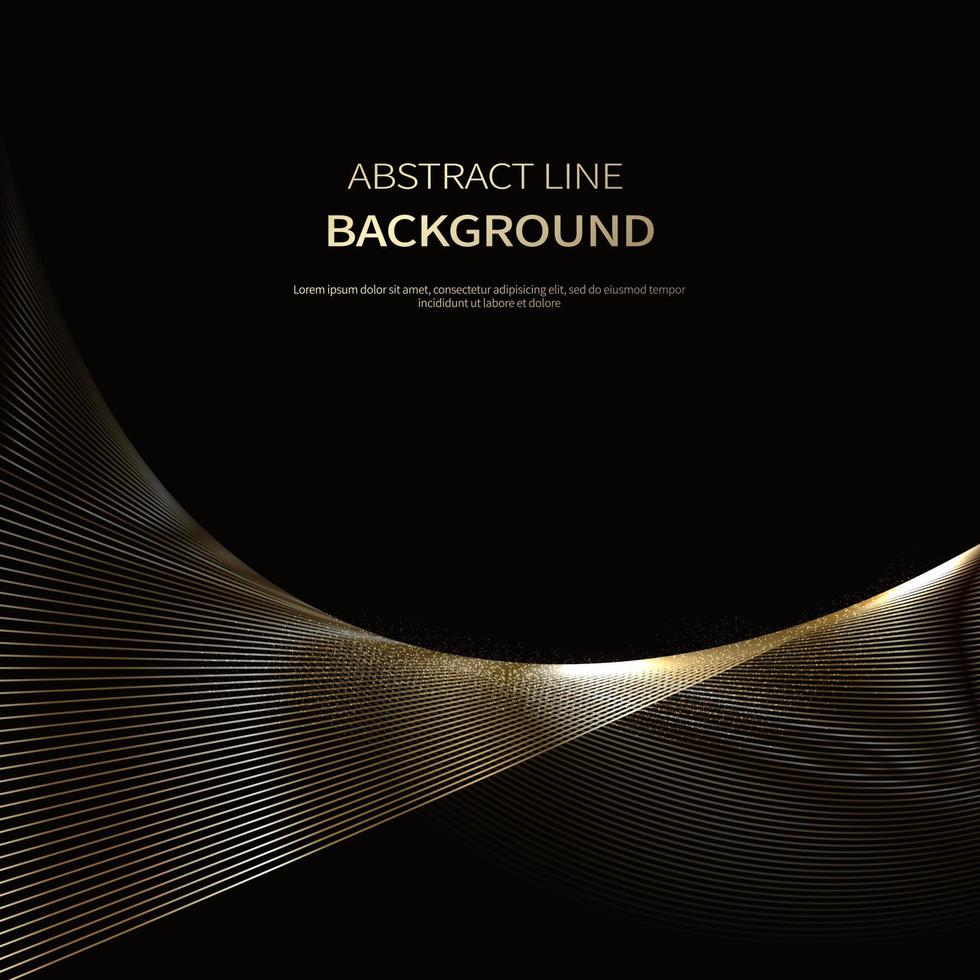 Abstract background of luxury gold lines, brochure,poster background vector