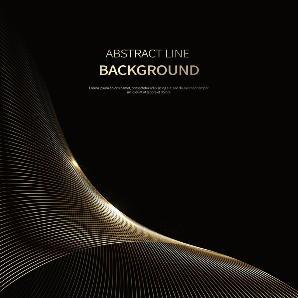 Abstract background of luxury gold lines, brochure,poster background vector