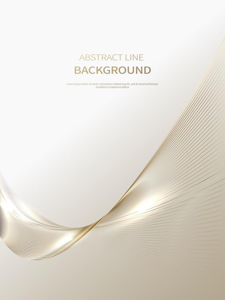 Abstract background of luxury gold lines, brochure, poster background vector