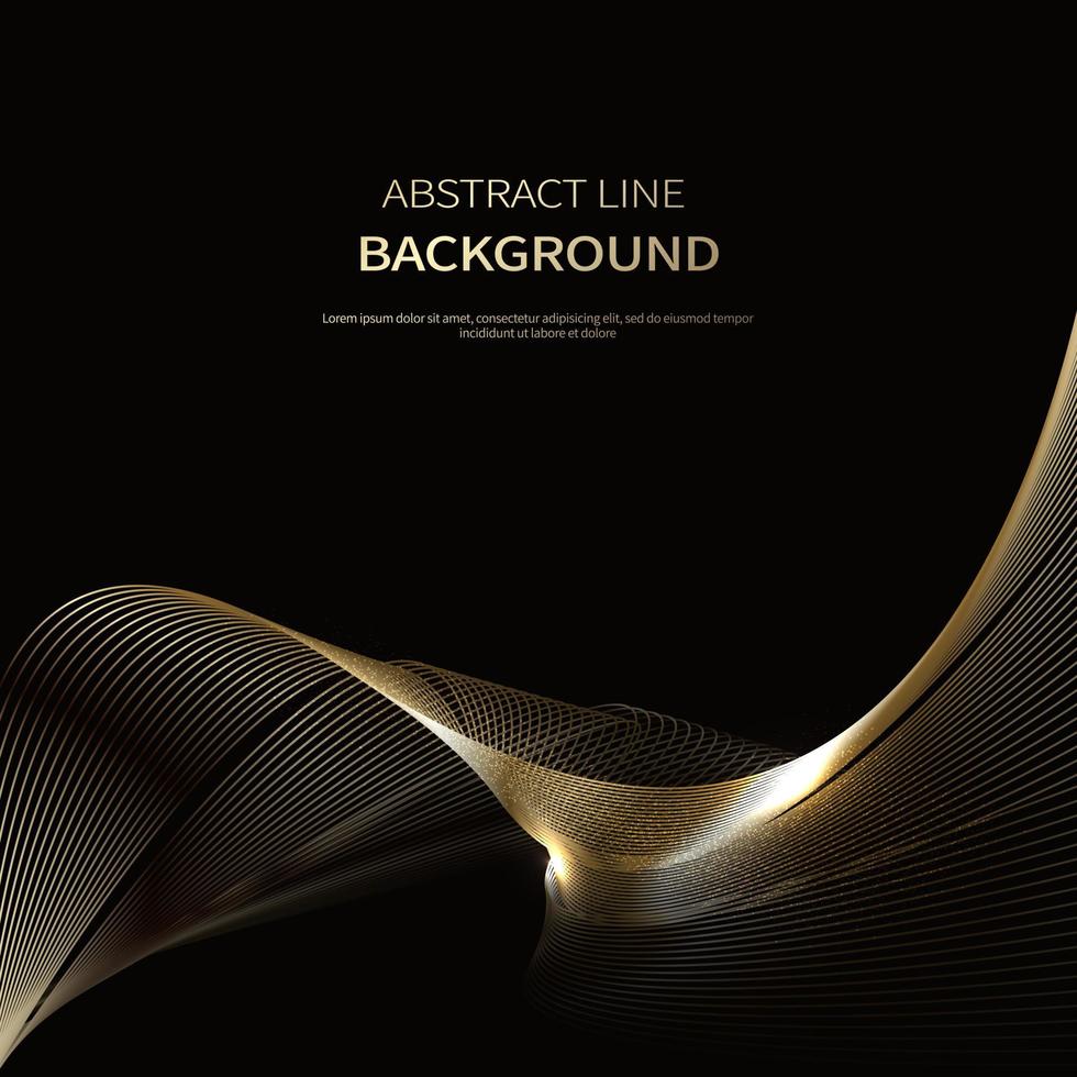 Abstract background of luxury gold lines, brochure,poster background vector