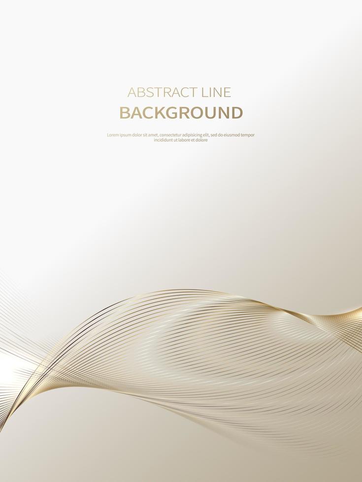Abstract background of luxury gold lines, brochure, poster background vector