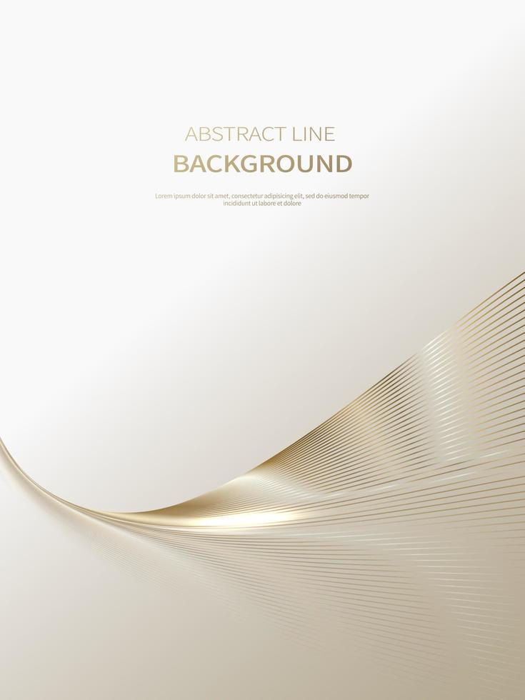 Abstract background of luxury gold lines, brochure, poster background vector