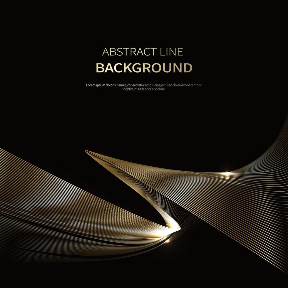 Abstract background of luxury gold lines, brochure,poster background vector