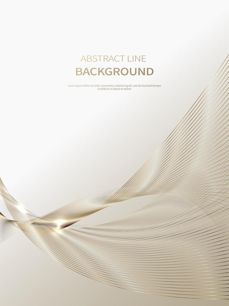 Abstract background of luxury gold lines, brochure, poster background vector