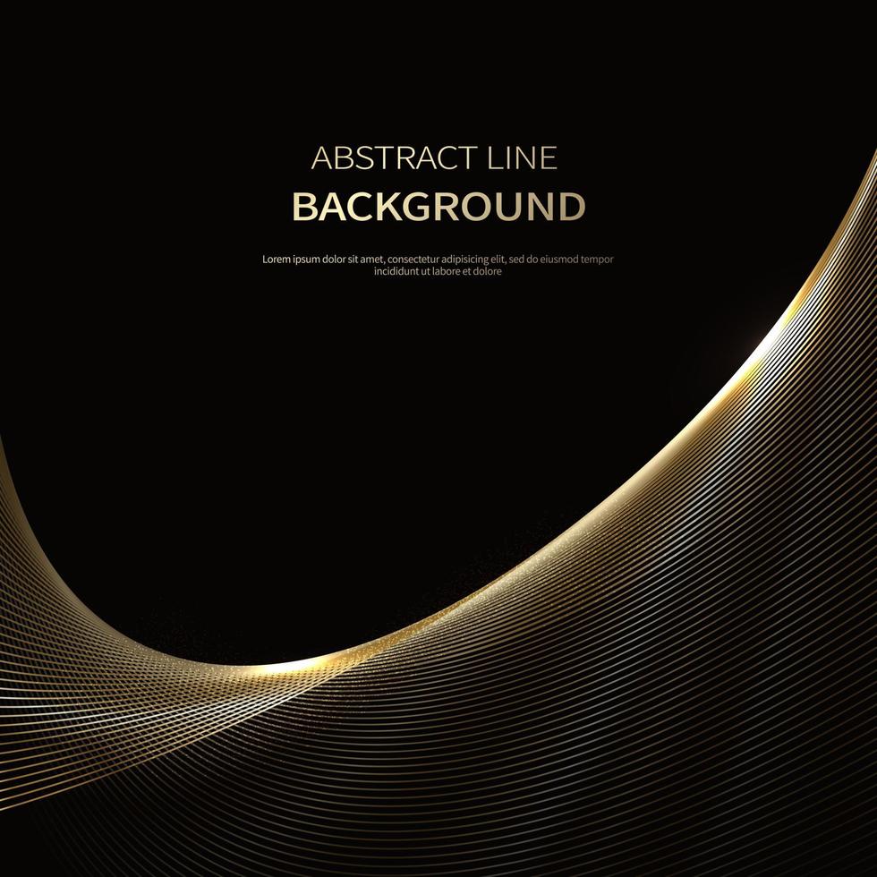 Abstract background of luxury gold lines, brochure,poster background vector