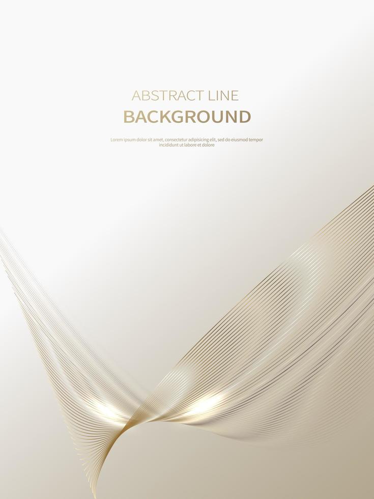 Abstract background of luxury gold lines, brochure, poster background vector