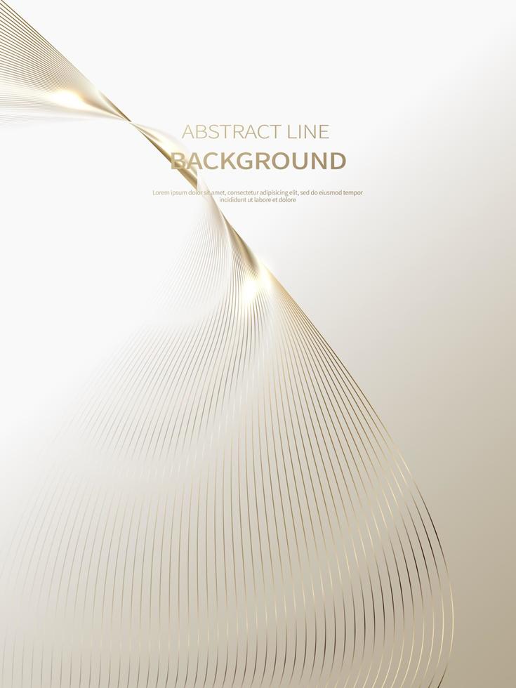 Abstract background of luxury gold lines, brochure, poster background vector