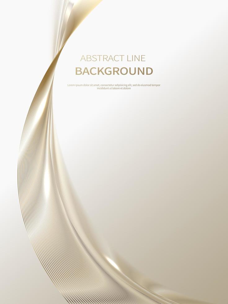 Abstract background of luxury gold lines, brochure, poster background vector