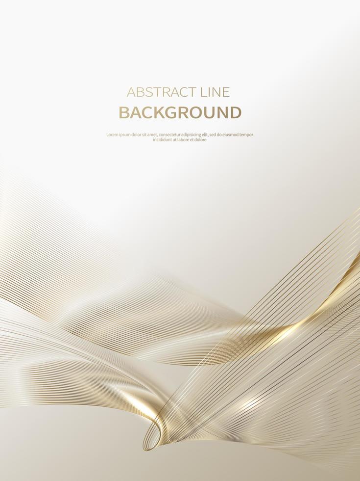 Abstract background of luxury gold lines, brochure, poster background vector