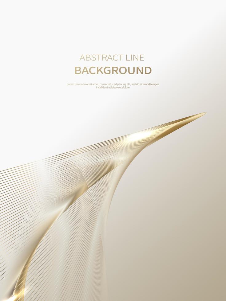 Abstract background of luxury gold lines, brochure, poster background vector