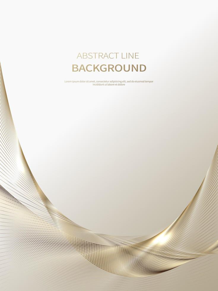 Abstract background of luxury gold lines, brochure, poster background vector