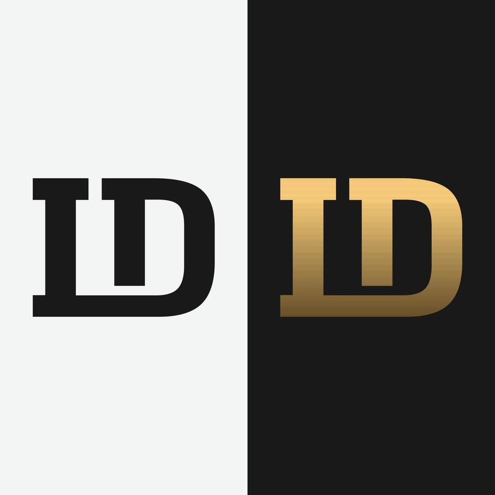 monograma letra inicial ld ld dl plantilla de diseño de logotipo vector
