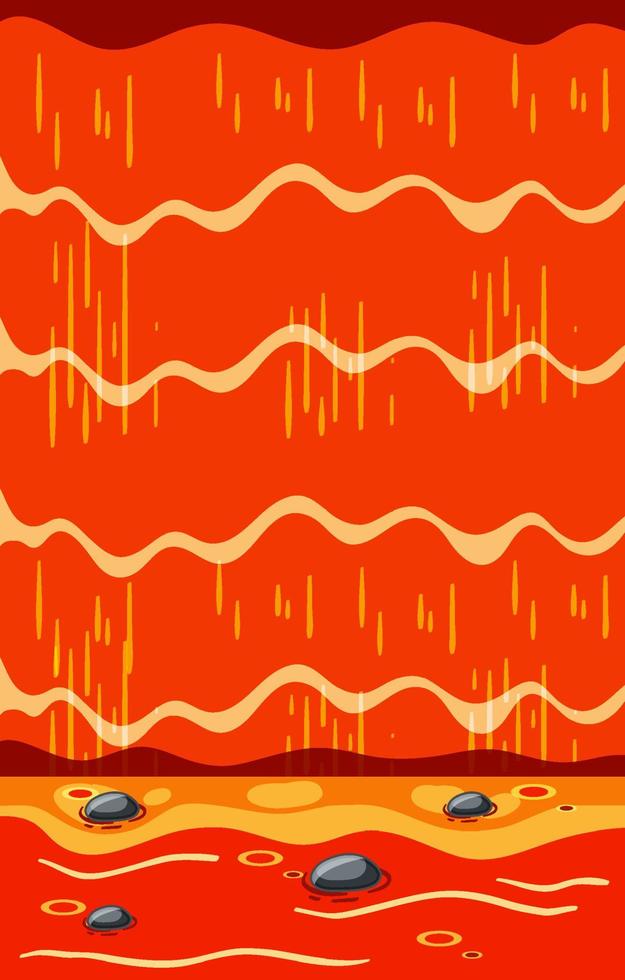 Hot lava falling background vector