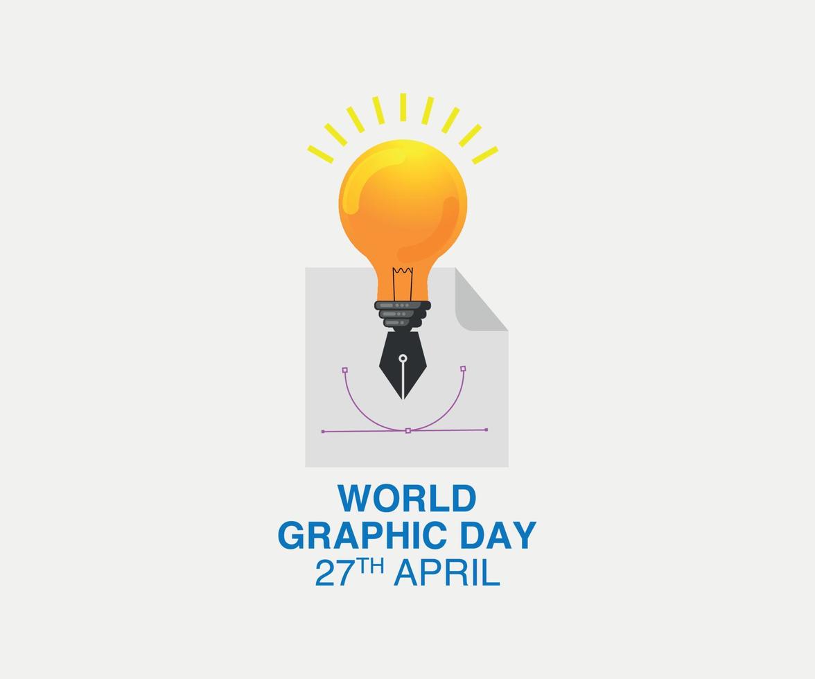 World graphic day idea with bulb vector