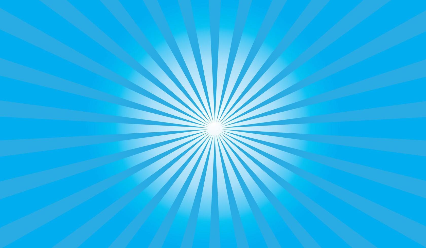 Bright blue rays background. Comics, pop art style. Vector illustration