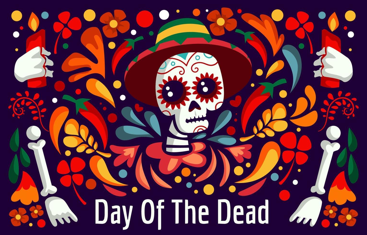 Day of The Dead Background vector