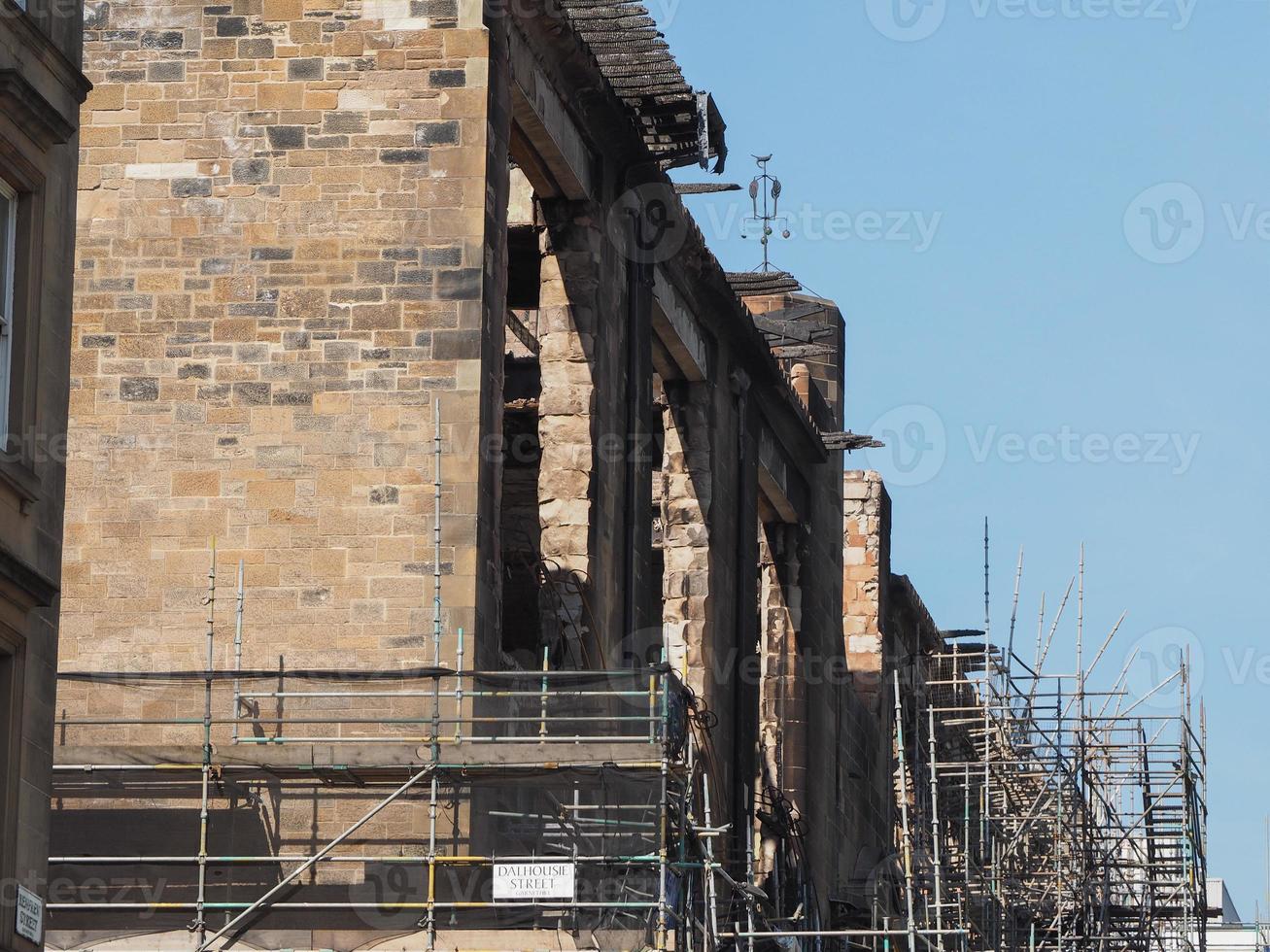 Ruins of the Glasgow School of Art, after June 2018 fire in Glasgow, UK photo