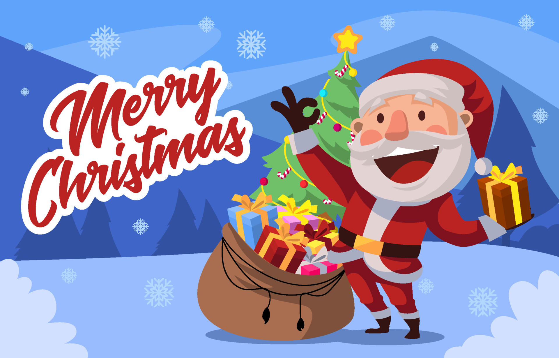 Santa Claus in Christmas 3587608 Vector Art at Vecteezy