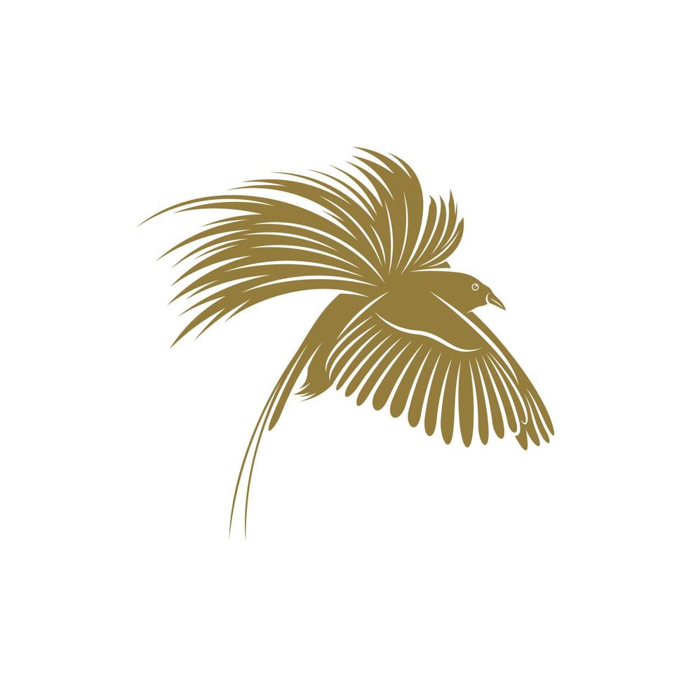 Ilustración de vector de diseño de aves del paraíso, plantilla de concepto de diseño de logotipo de aves del paraíso creativo