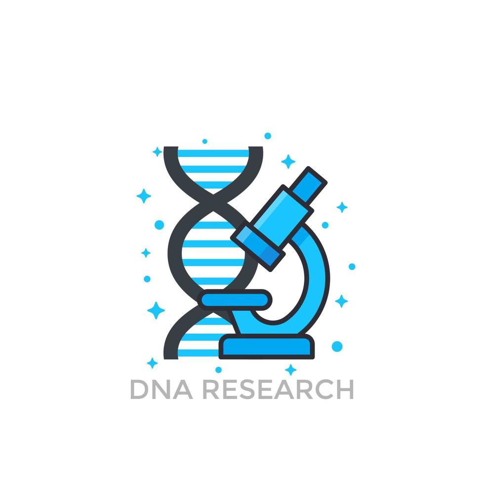 icono de investigación de adn vector