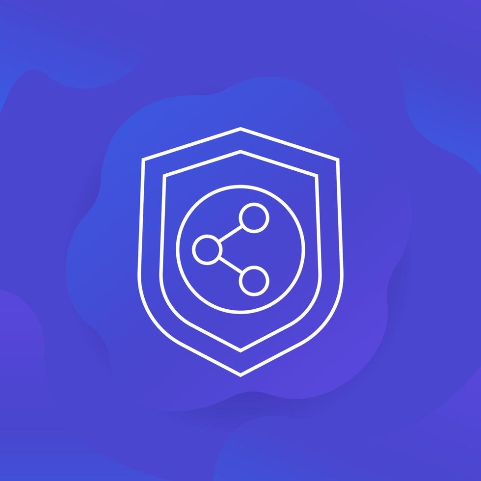 safe sharing icon, line vector 3587720 Vector Art at Vecteezy